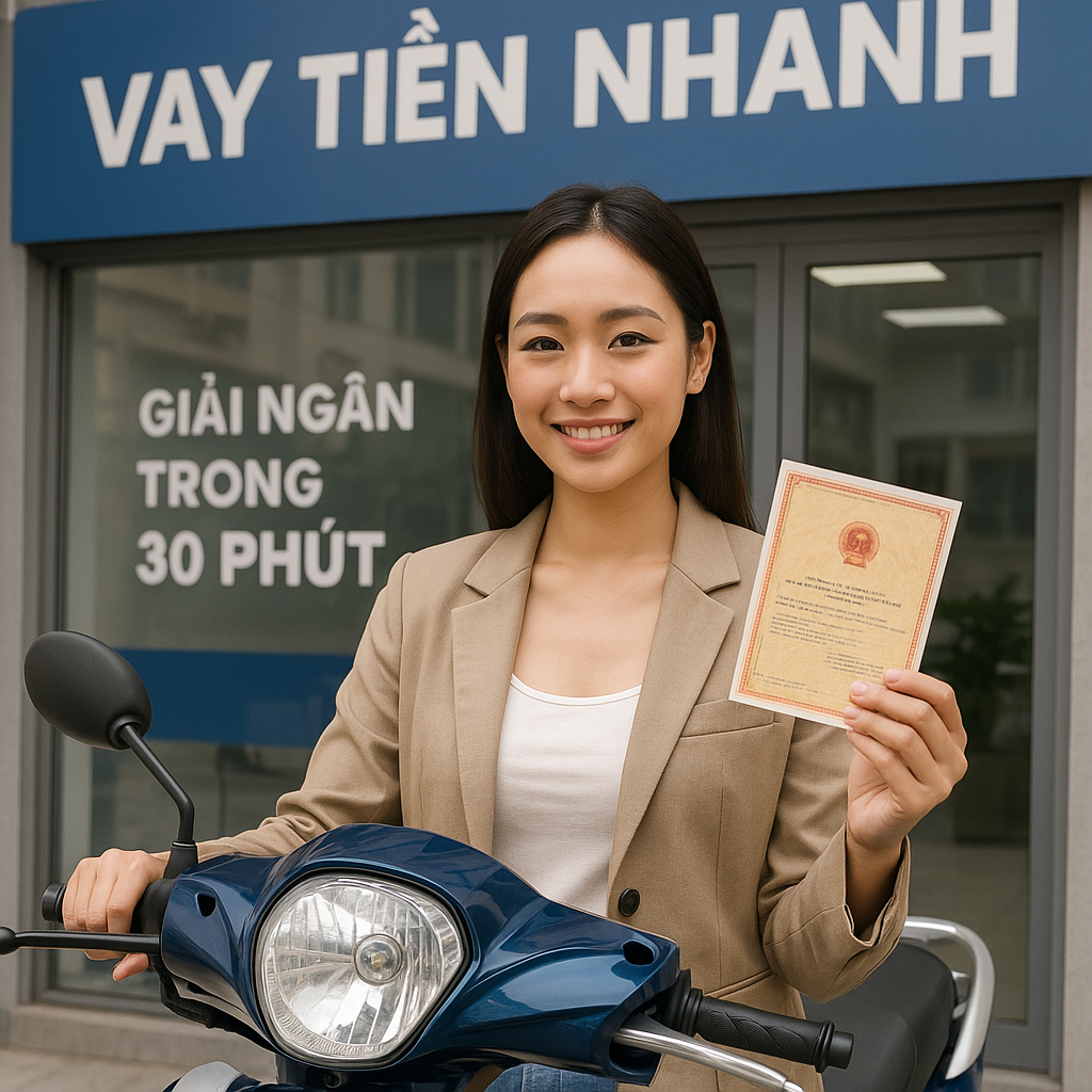 Vay tiền nhanh qua đăng ký xe máy