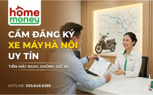 Cầm đăng ký xe máy Hà Nội uy tín tại Home Money