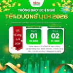 lịch nghỉ Tết Dương lịch 2026