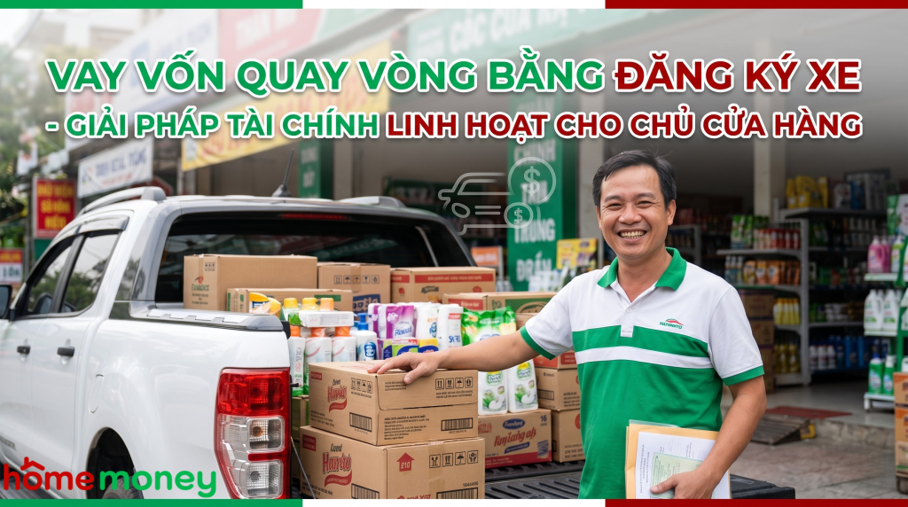 Chủ cửa hàng nhận hỗ trợ vay vốn xoay vòng bằng đăng ký ô tô để nhập nguồn hàng mới nhanh chóng